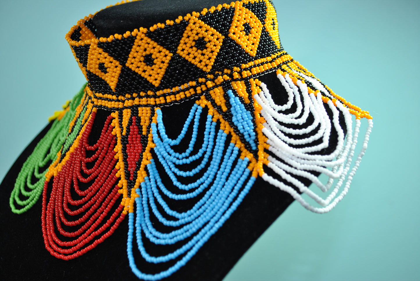 Multi-Color Handmade African Maasai Beaded Choker