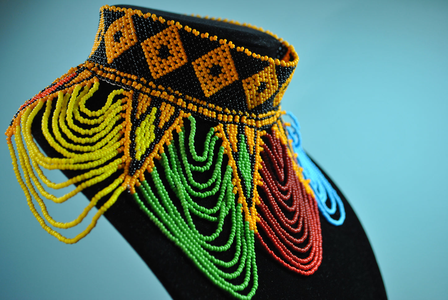 Multi-Color Handmade African Maasai Beaded Choker