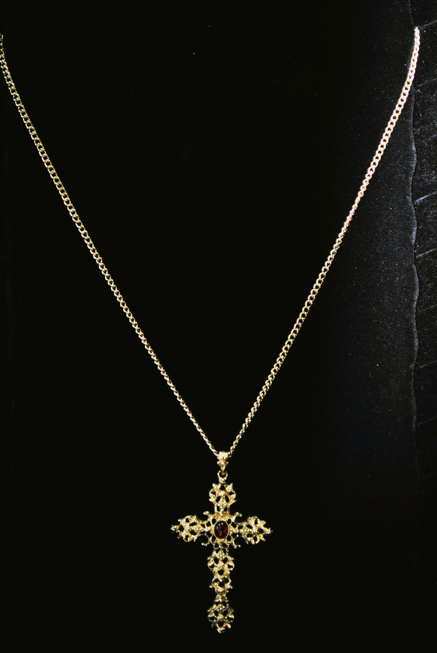 Vintage Avon Filigree Cross Necklace