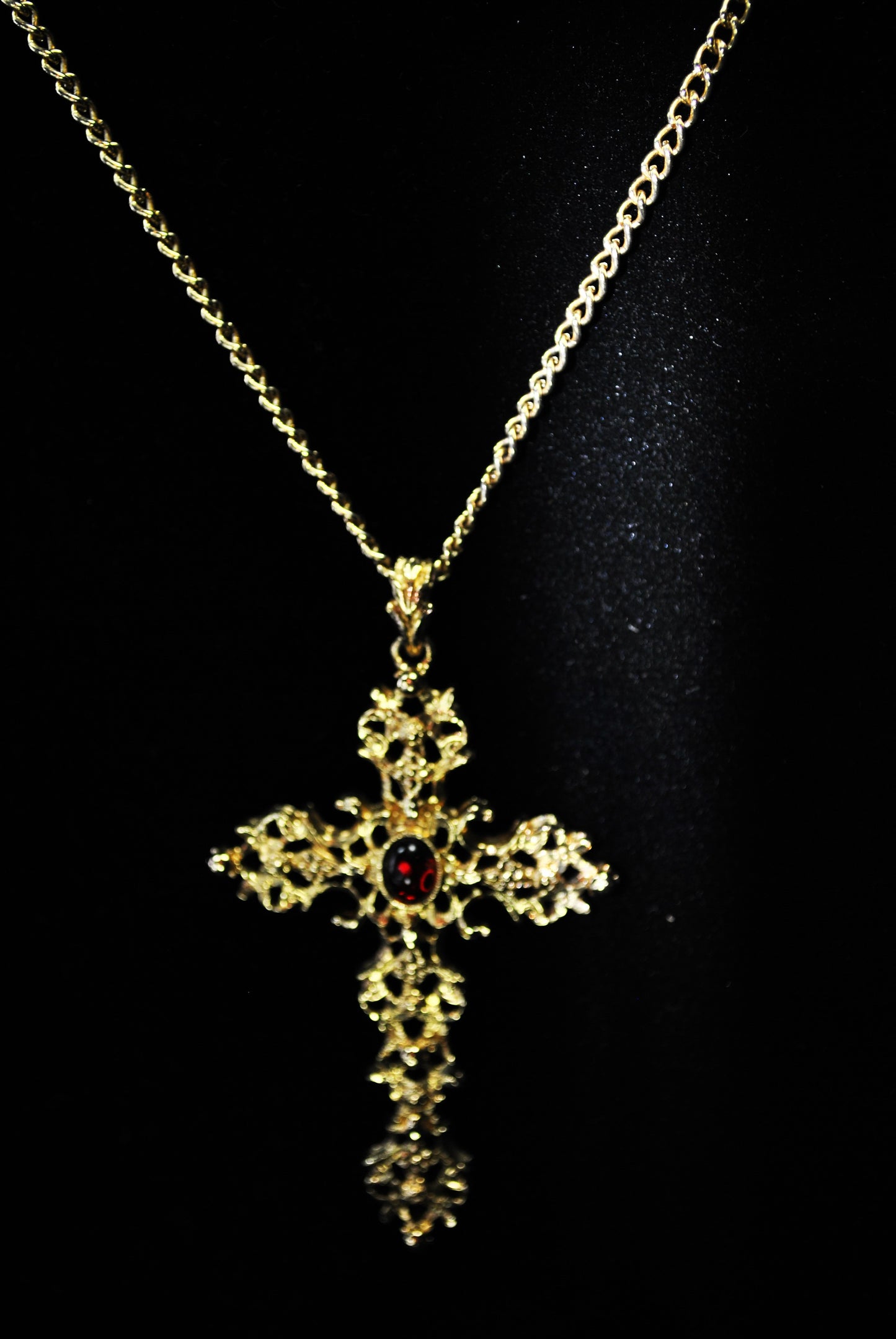 Vintage Avon Filigree Cross Necklace