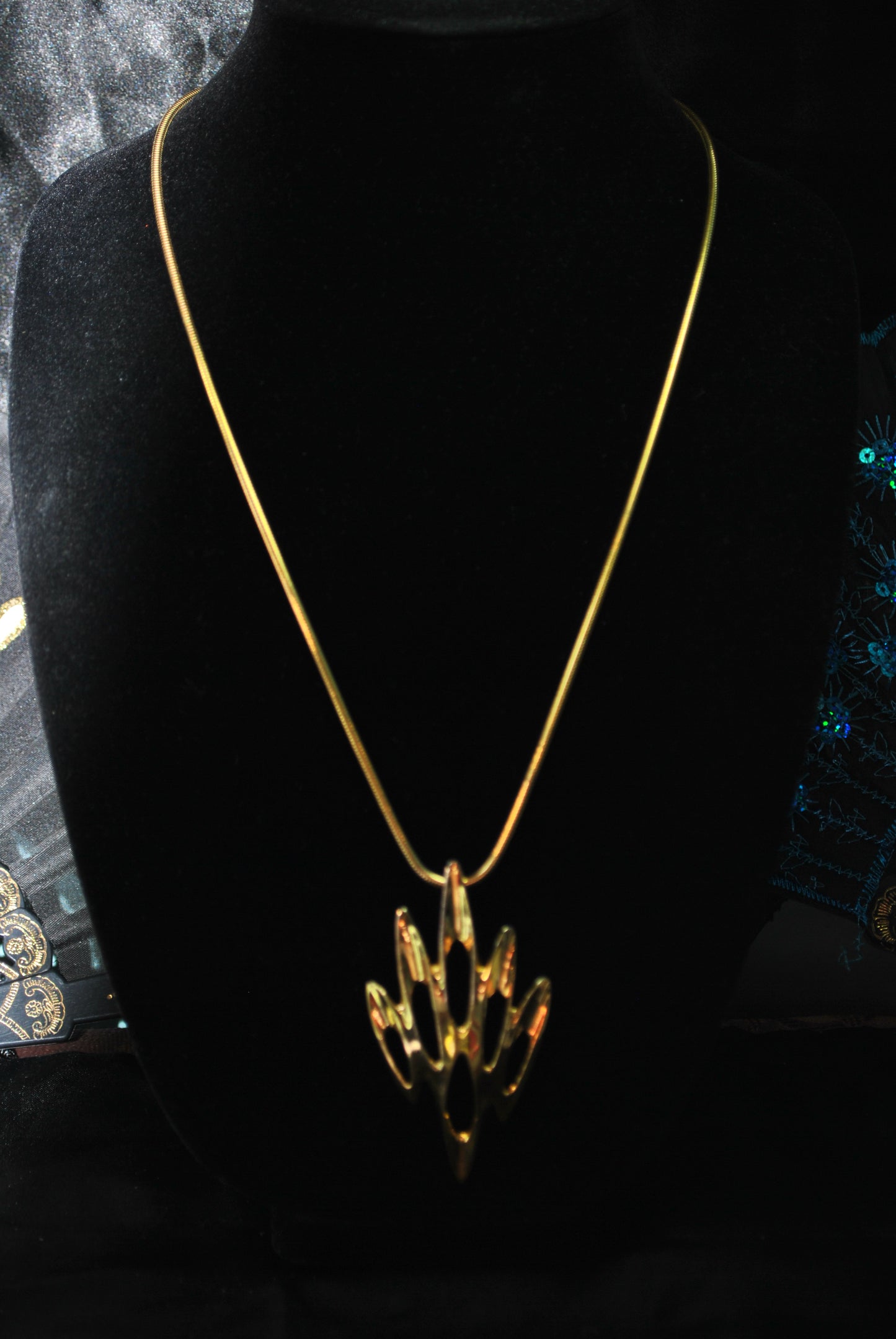 Trifari Crown Pendant Statement Necklace