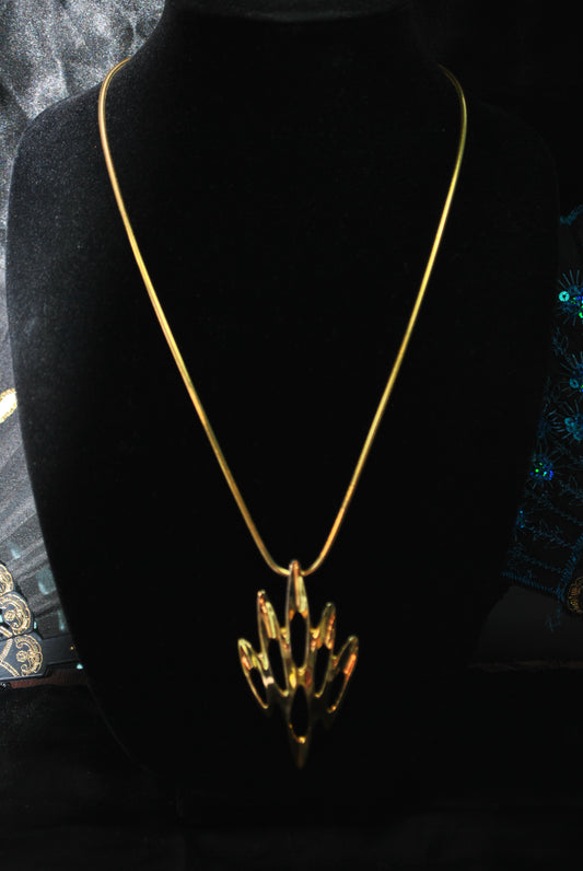 Trifari Crown Pendant Statement Necklace