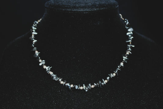 Natural Hematite Stone  Choker Necklace