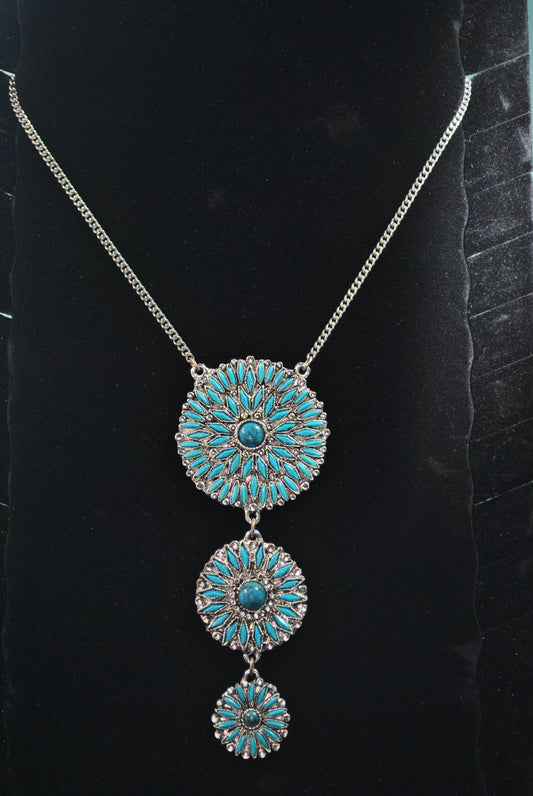 Navajo Turquoise Medallion Necklace