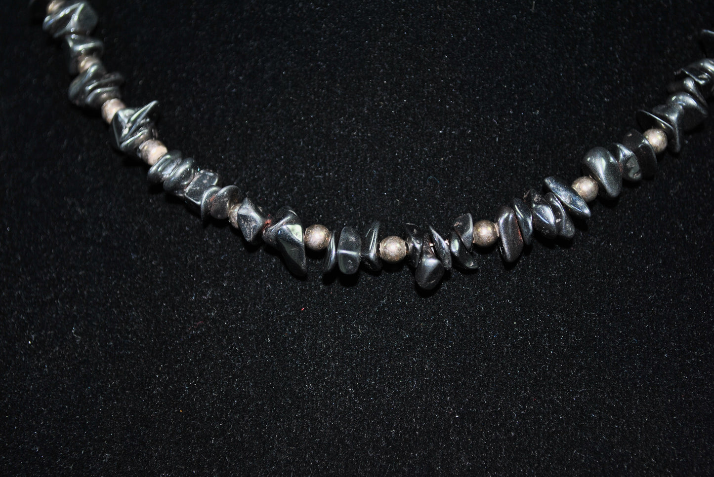 Natural Hematite Stone  Choker Necklace