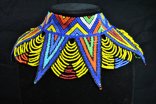 Handmade African Maasai Beaded Choker Necklace