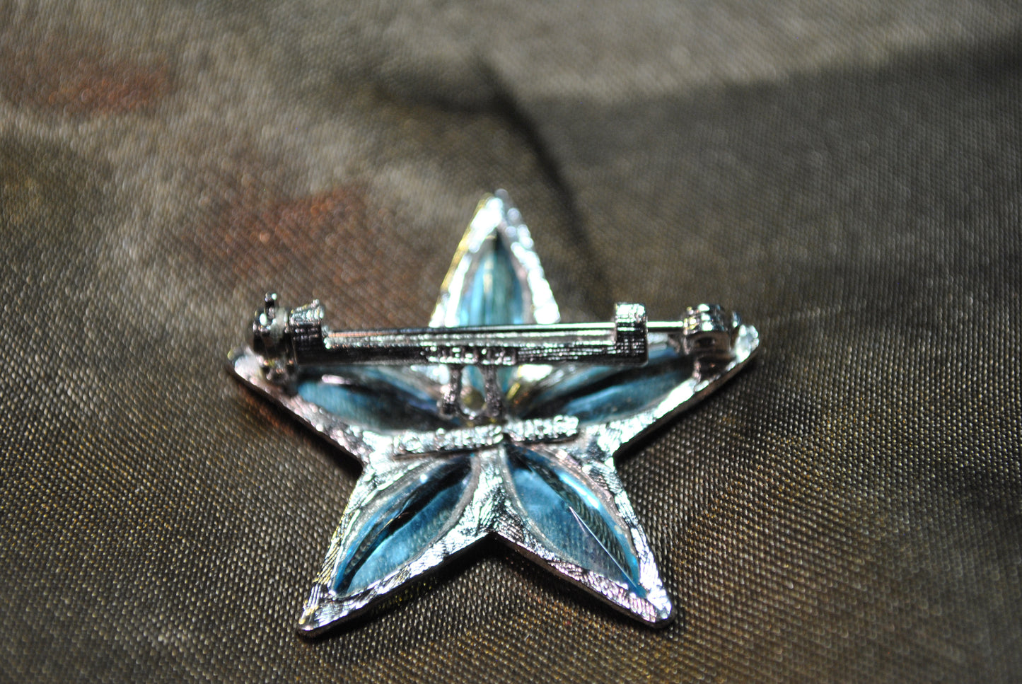 S.H.P.  Blue Star Brooch Vintage