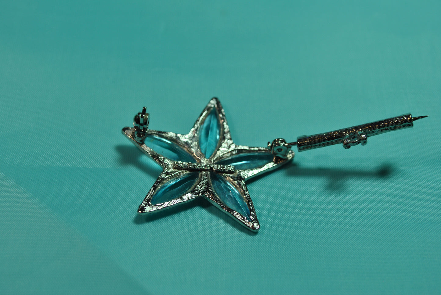 S.H.P.  Blue Star Brooch Vintage