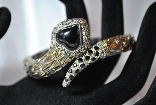 Black Spinel  Bangle Bracelet