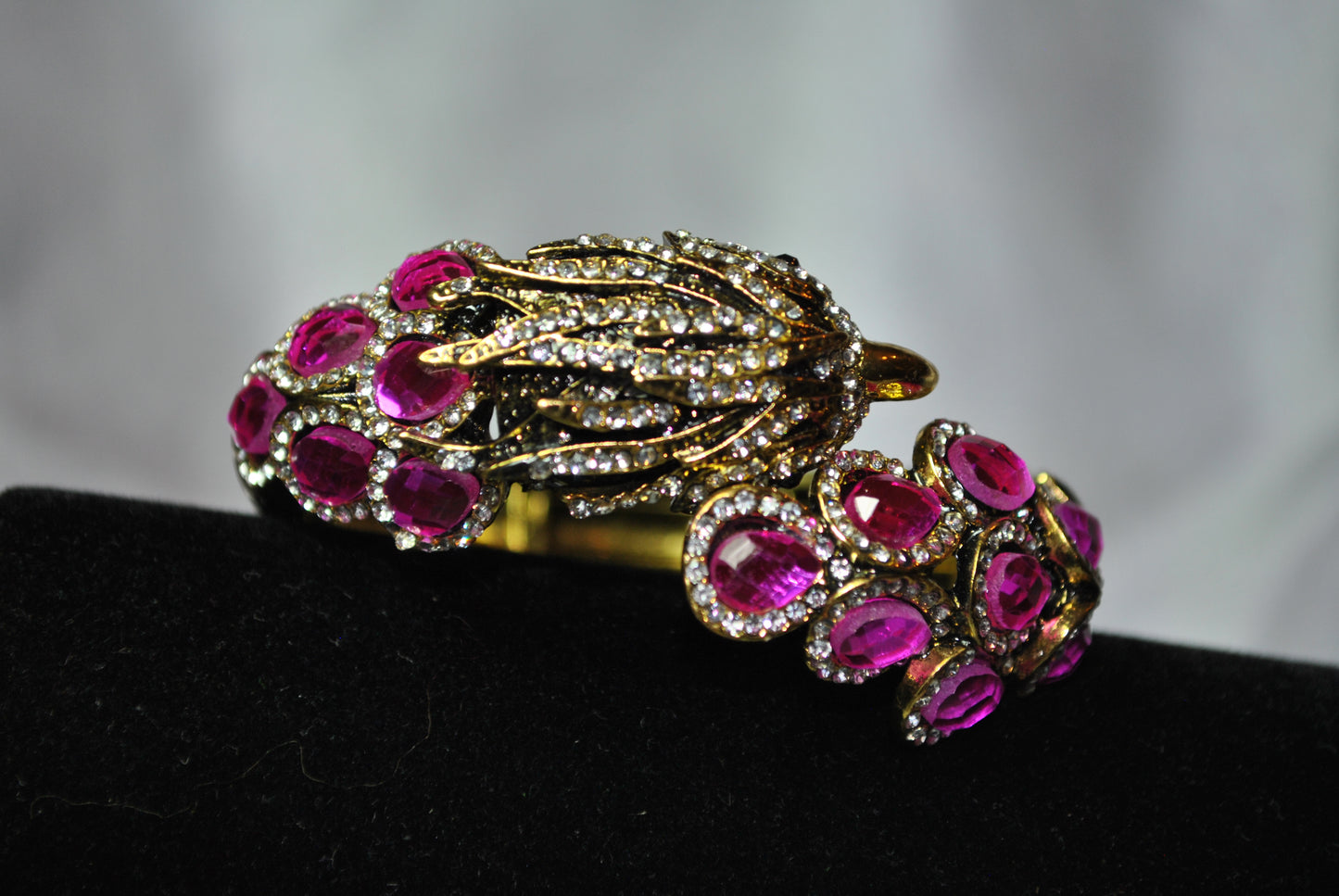 Pink Dragon Bangle Bracelet