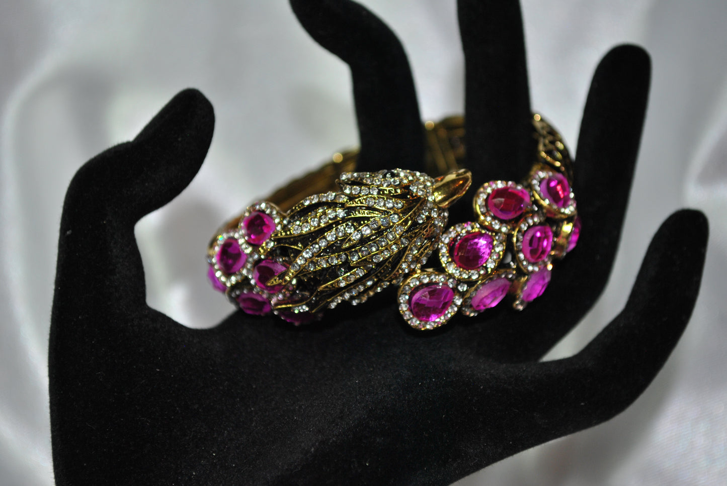 Pink Dragon Bangle Bracelet