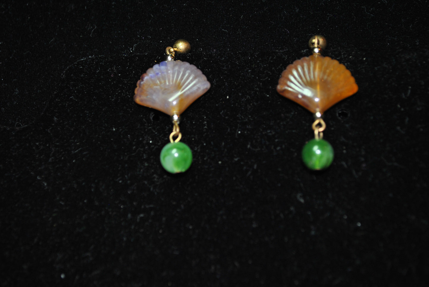 Brown & Green Drop Earrings